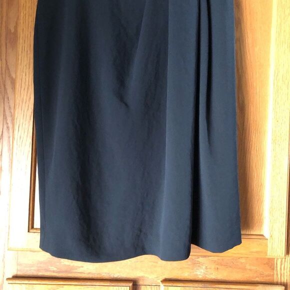 THEORY Gathered Side Crepe Silk Lined BRUNTON Skirt Size 10 Classic Business - Picture 5 of 12